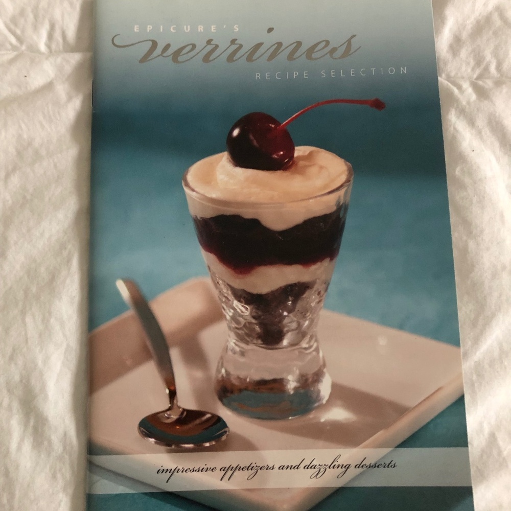 Classic Epicure Verrines collectibles recipe book 60 page softcover